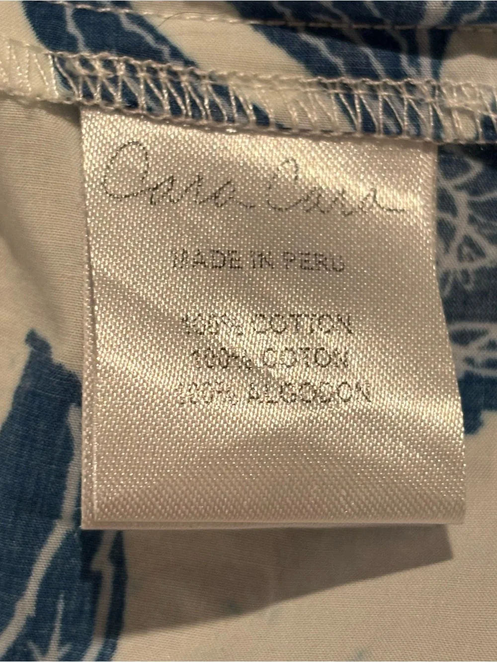 Cara Cara Robin White Mini Dress with Blue Floral Print - Picture 5 of 5